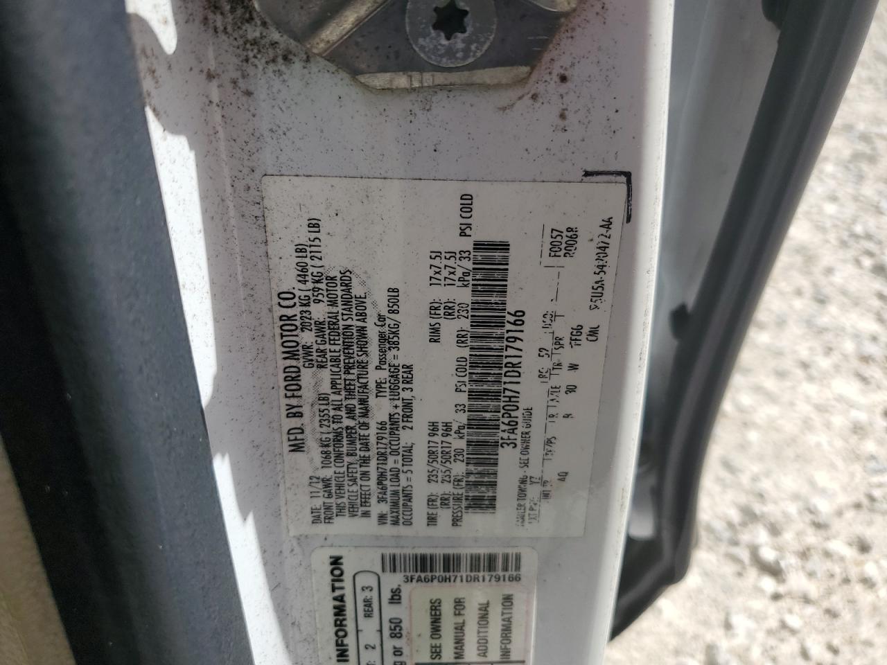 2013 FORD FUSION