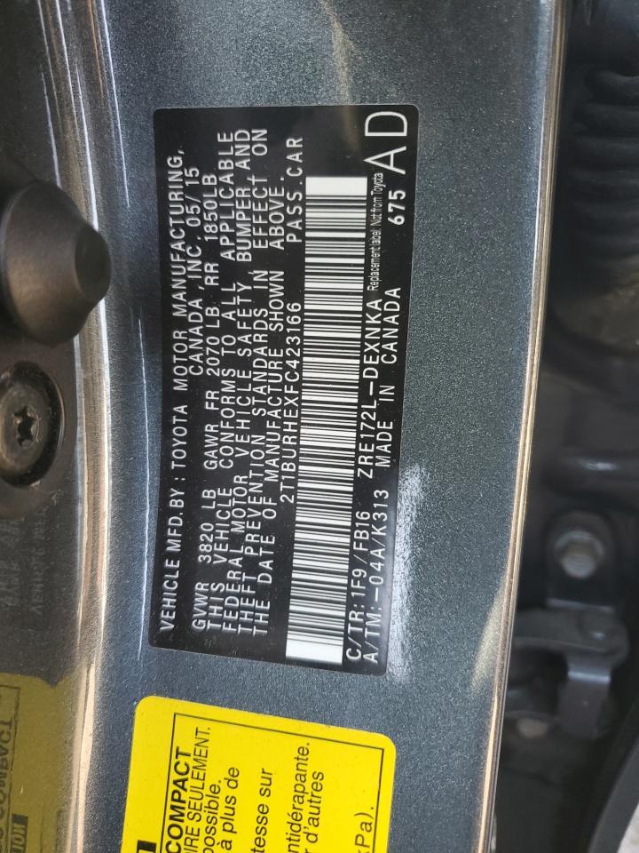 2015 TOYOTA COROLLA