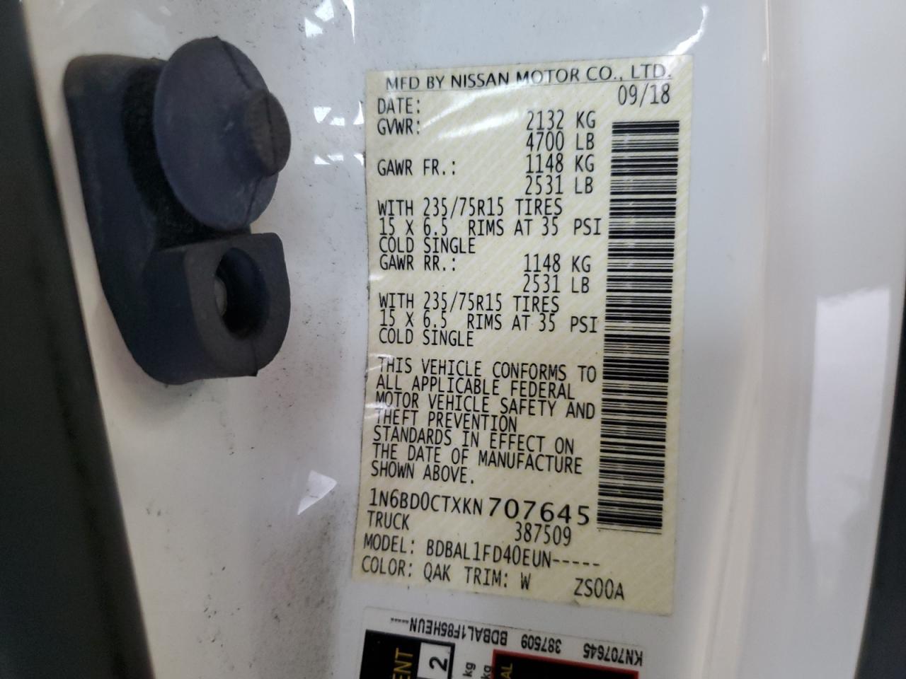 2019 NISSAN Frontier