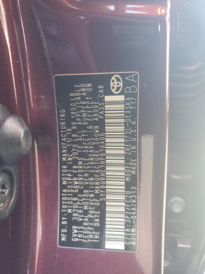 2017 TOYOTA COROLLA