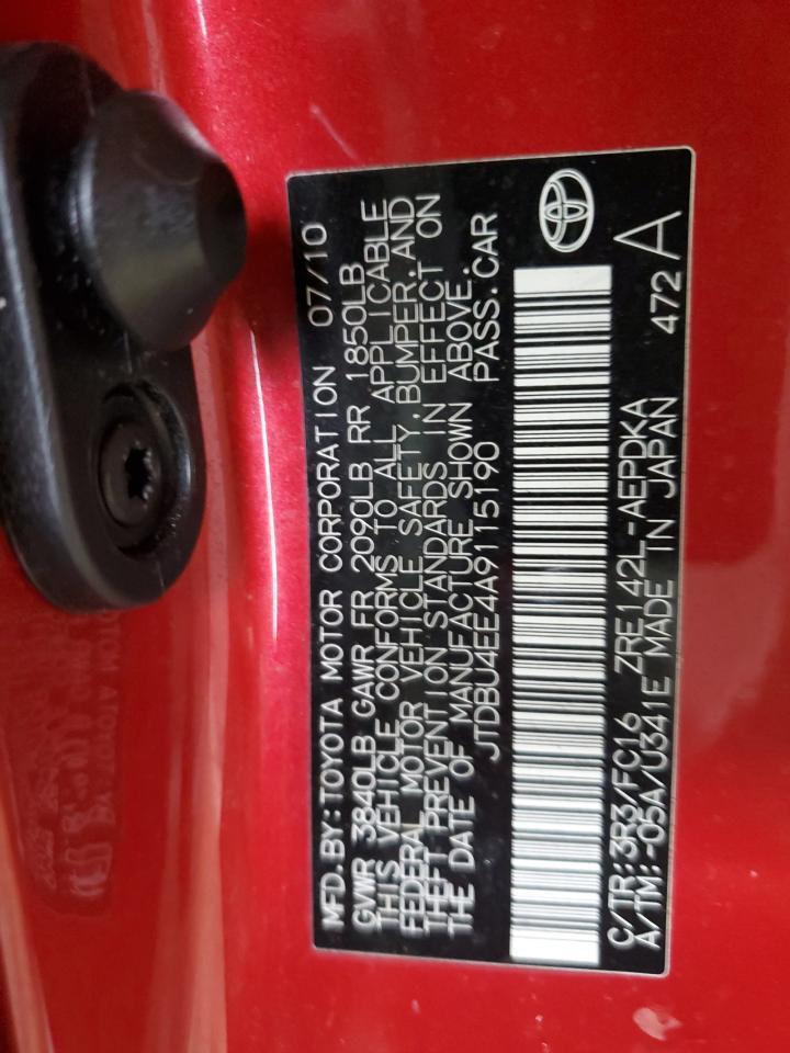 2010 TOYOTA COROLLA