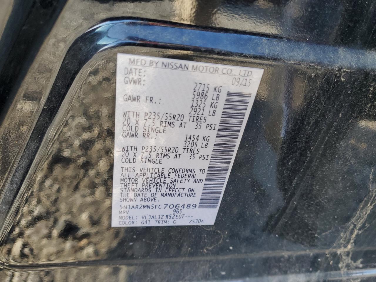 2015 NISSAN PATHFINDER