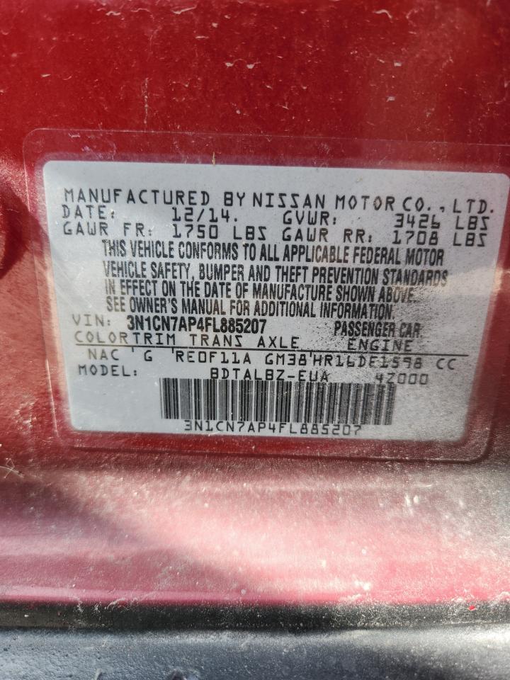 2015 NISSAN VERSA