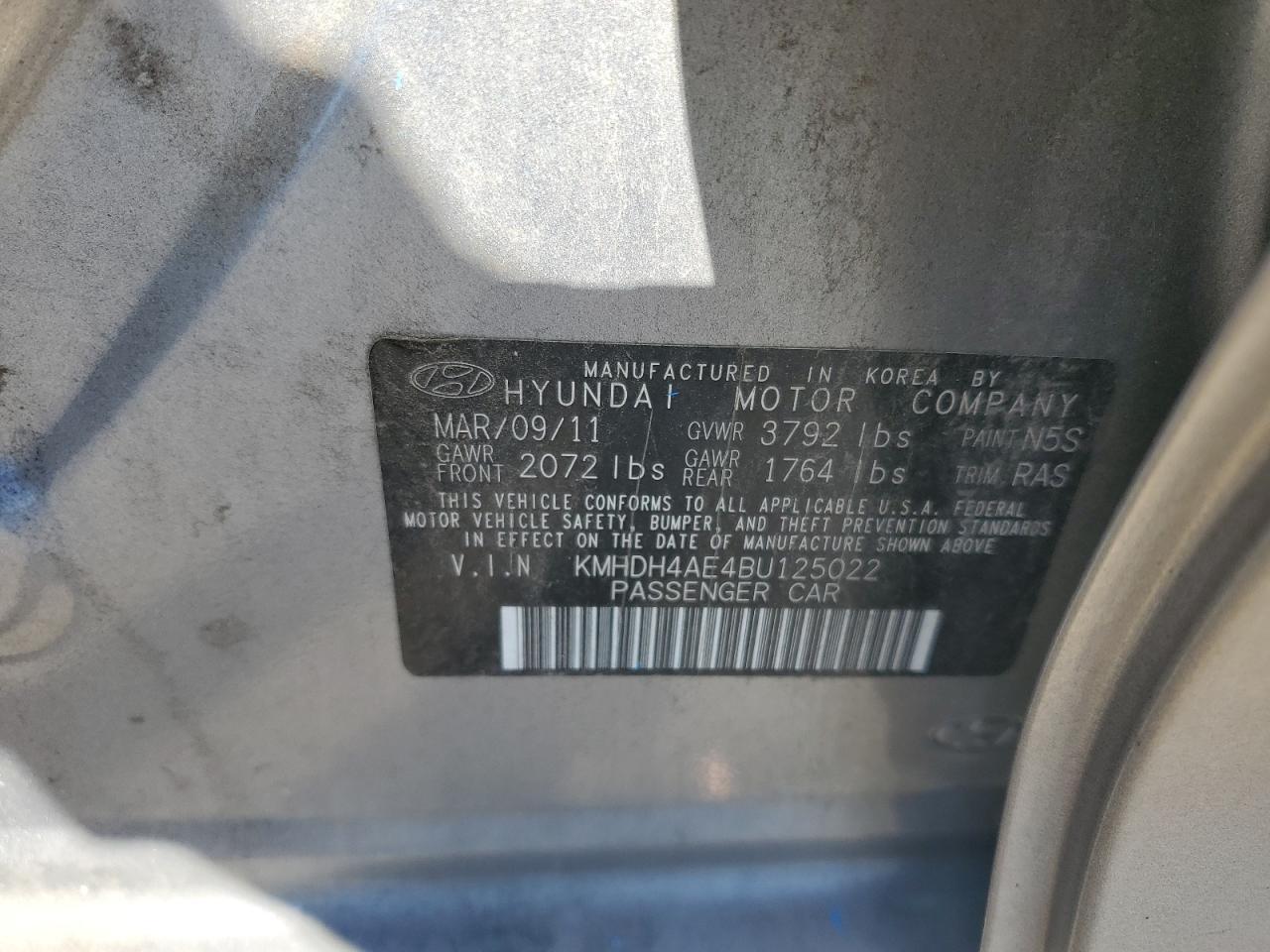 2011 HYUNDAI ELANTRA