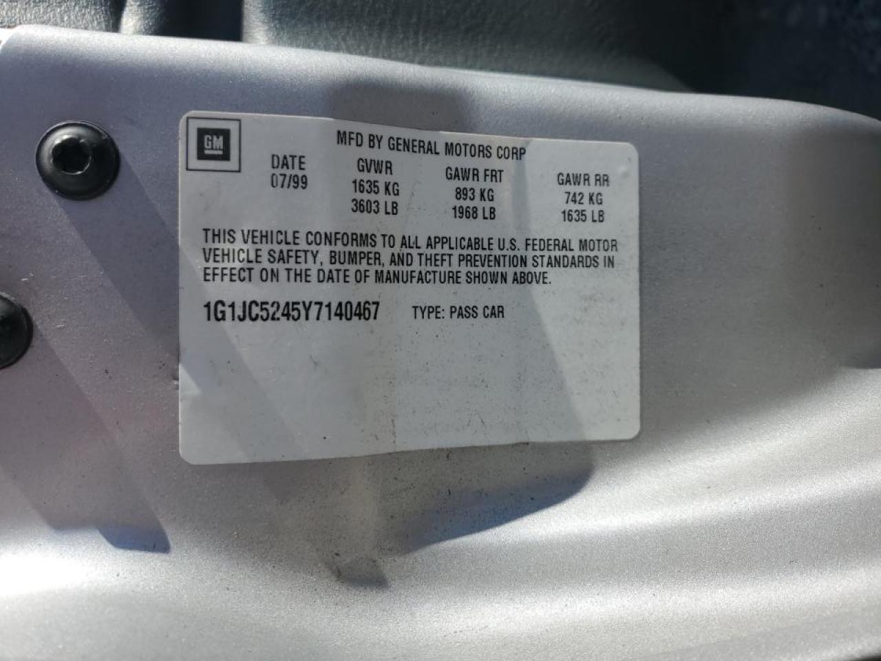 2000 CHEVROLET Cavalier