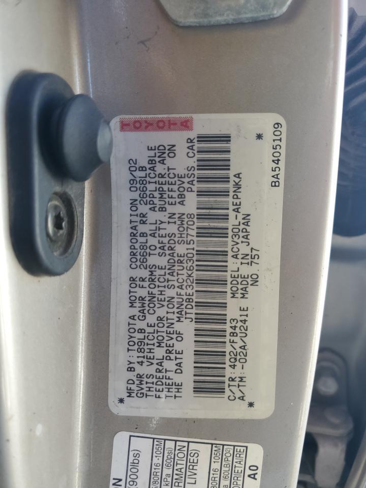 2003 TOYOTA CAMRY