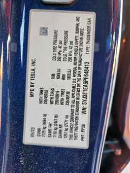 2023 TESLA MODEL 3