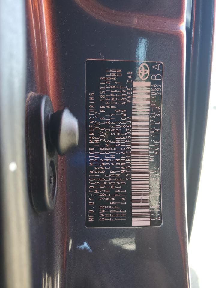 2017 TOYOTA COROLLA