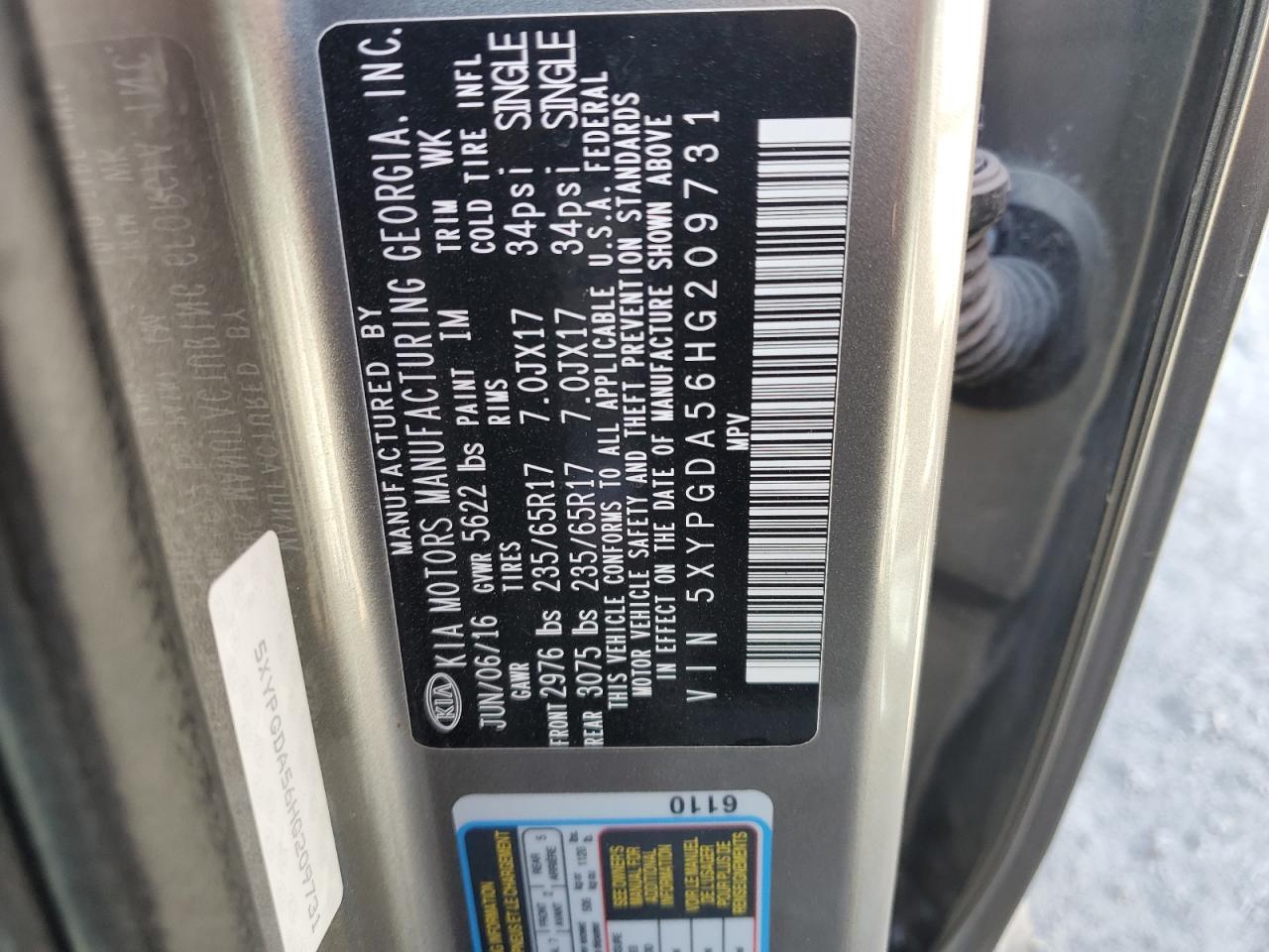 2017 KIA SORENTO