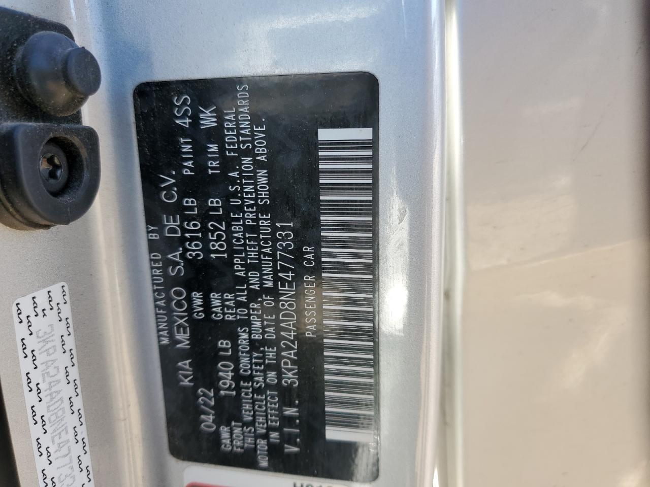 2022 KIA RIO