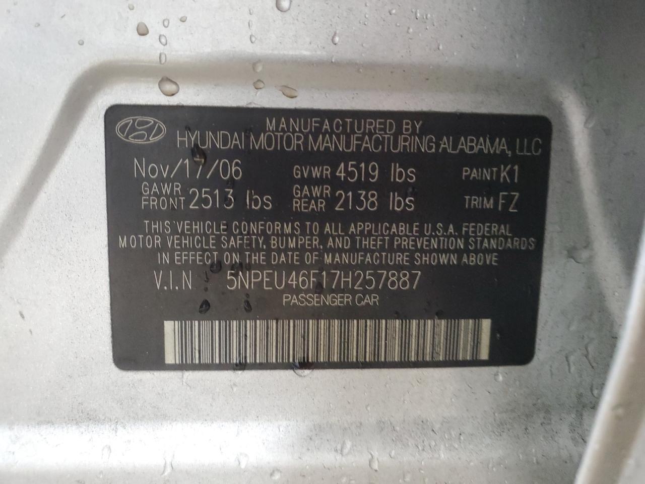 2007 HYUNDAI SONATA