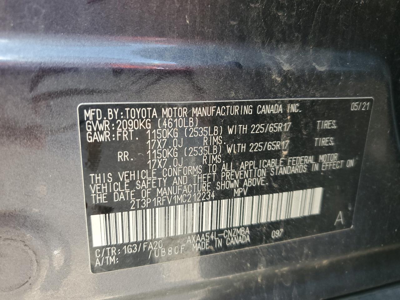 2021 TOYOTA RAV4