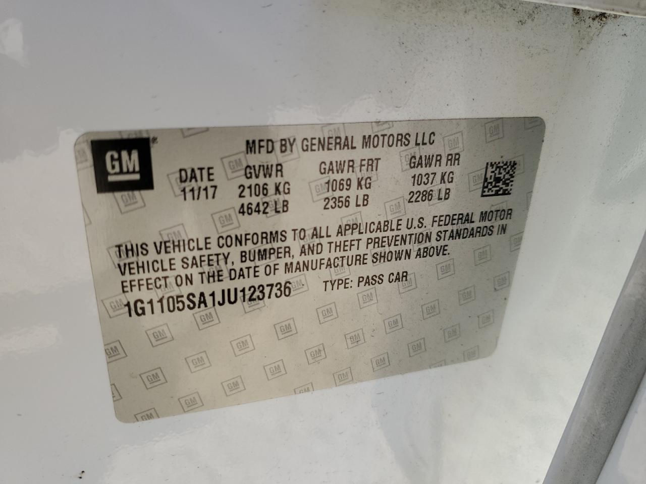 2018 CHEVROLET IMPALA