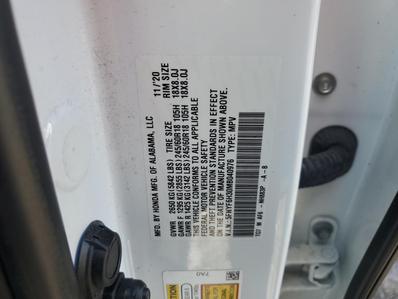 2021 HONDA PILOT