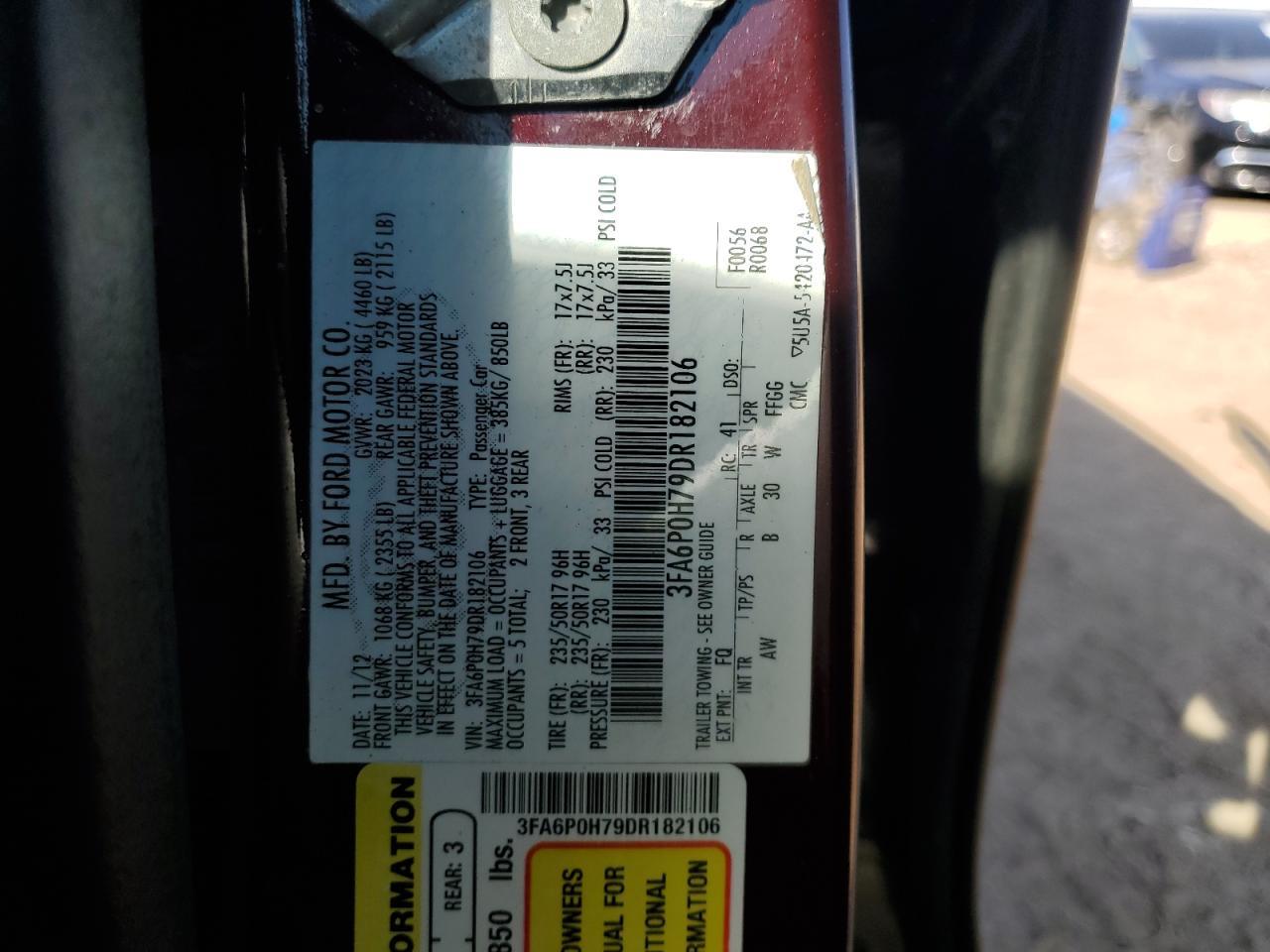 2013 FORD FUSION