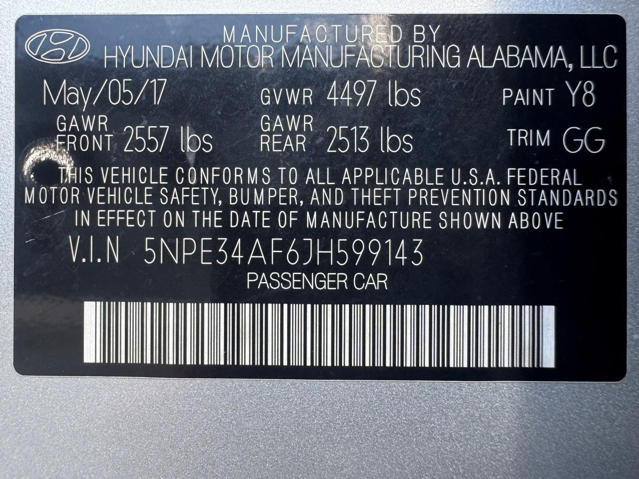 2018 HYUNDAI SONATA