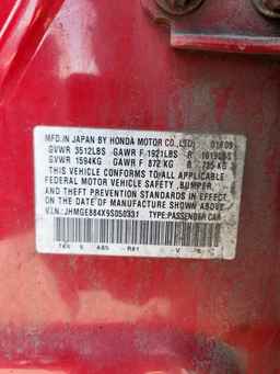 2009 HONDA FIT