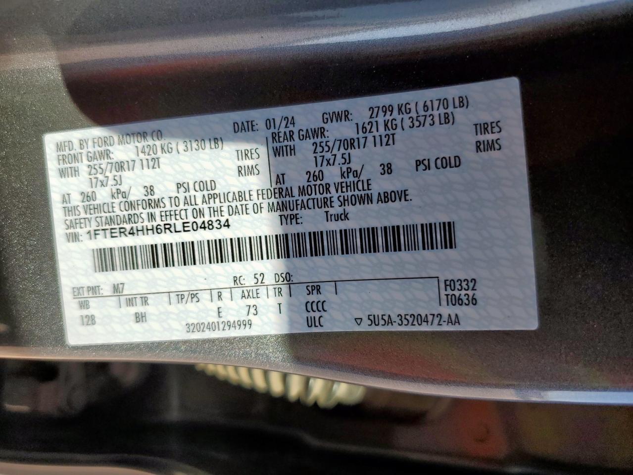 2024 FORD RANGER