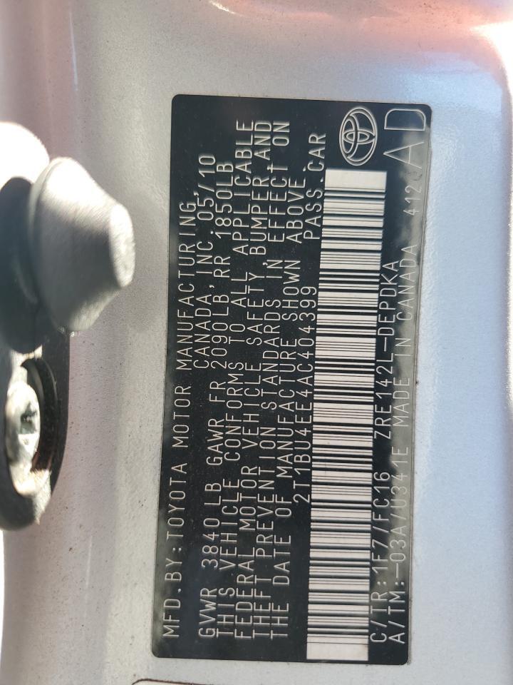2010 TOYOTA COROLLA