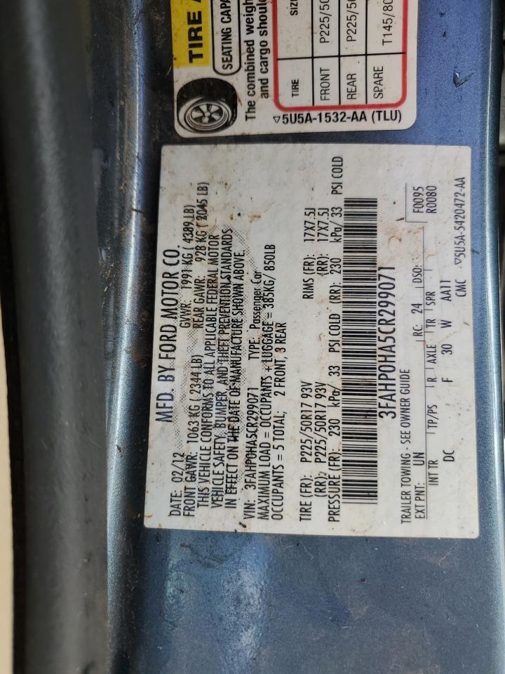 2012 FORD FUSION
