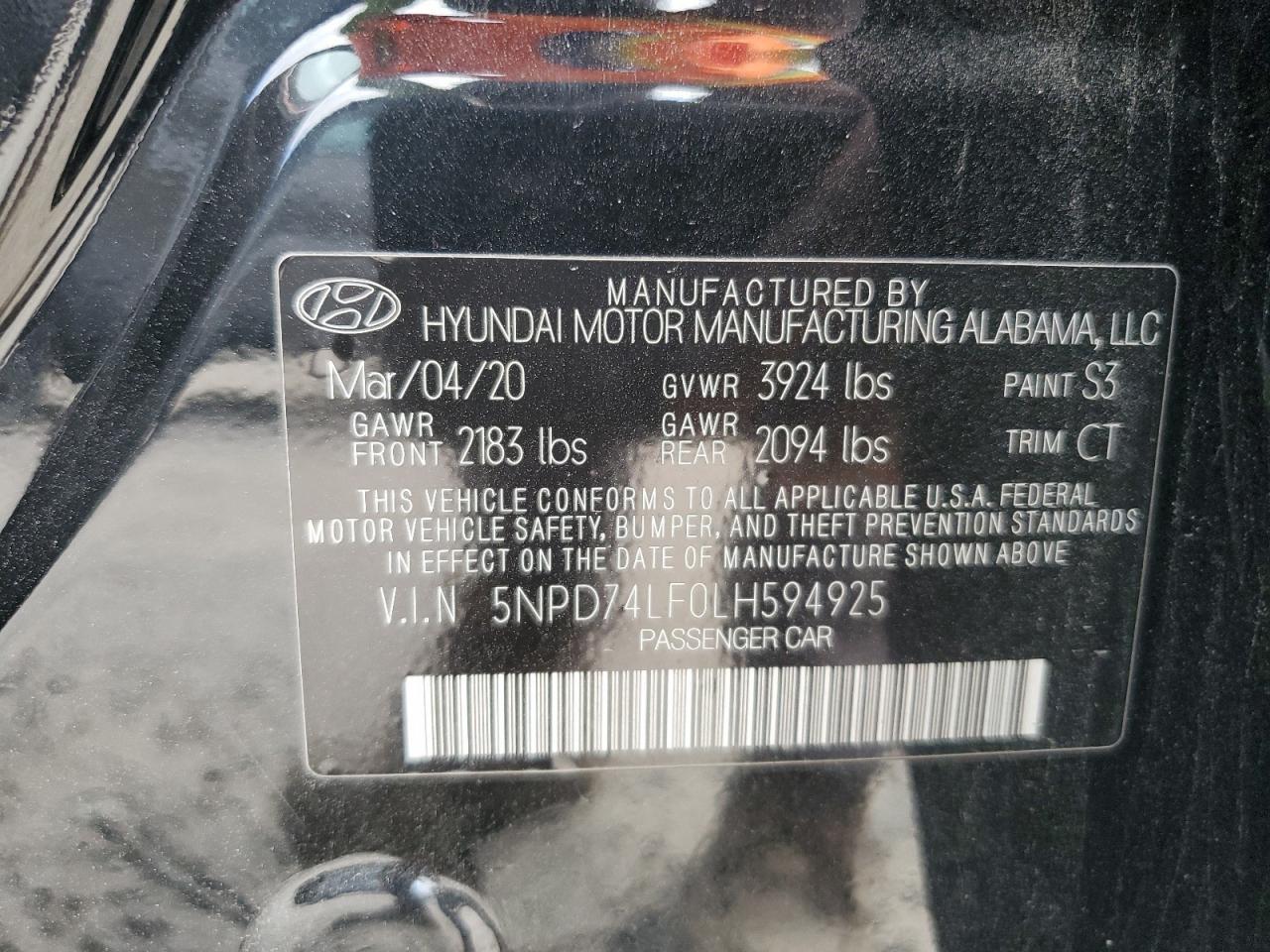2020 HYUNDAI ELANTRA