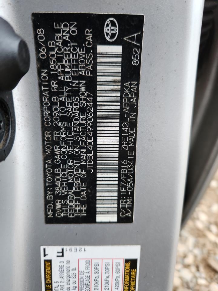 2009 TOYOTA COROLLA