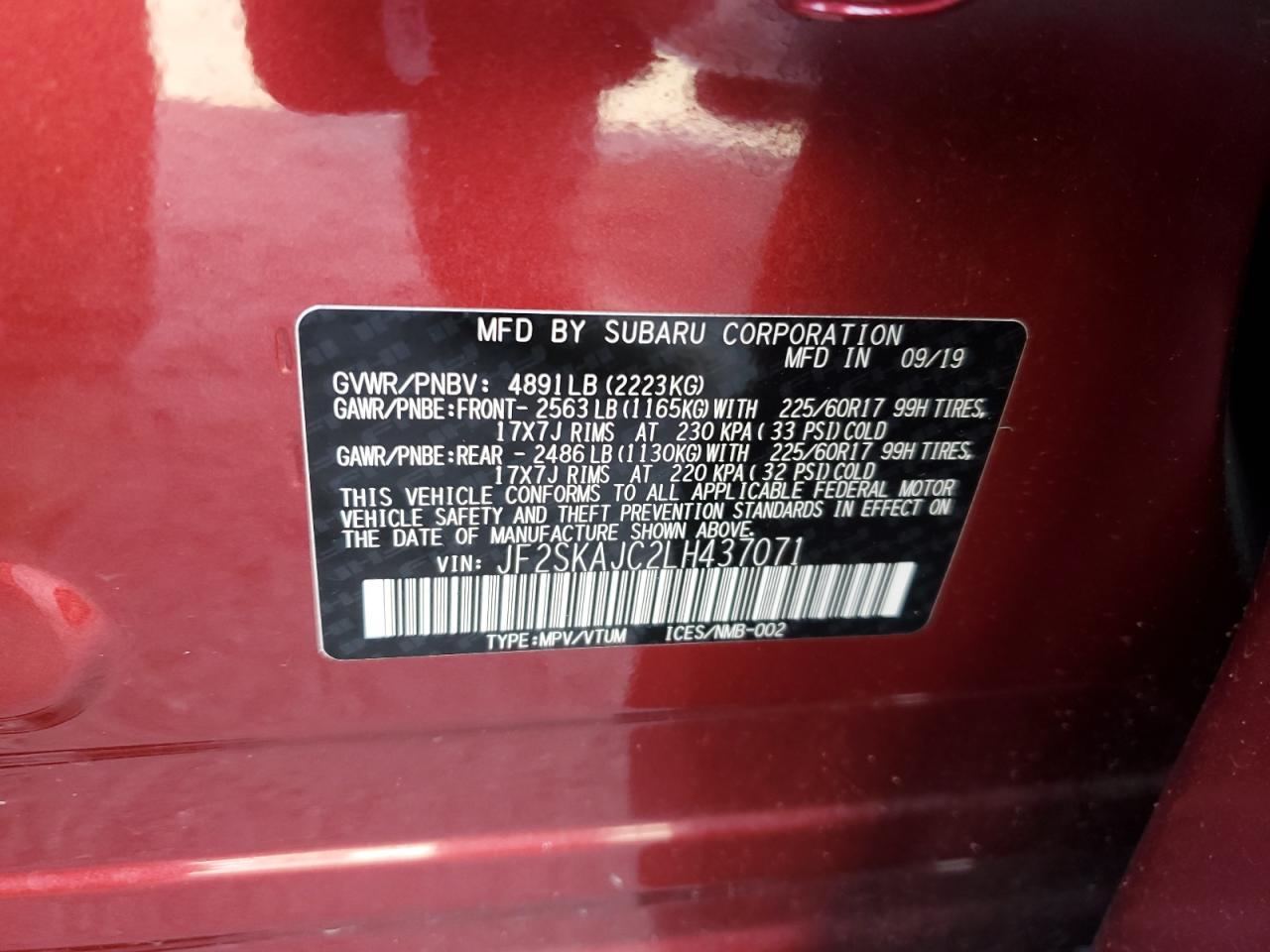 2020 SUBARU FORESTER
