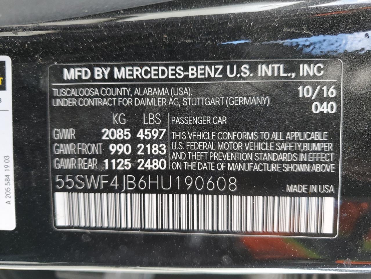 2017 MERCEDES-BENZ C-CLASS