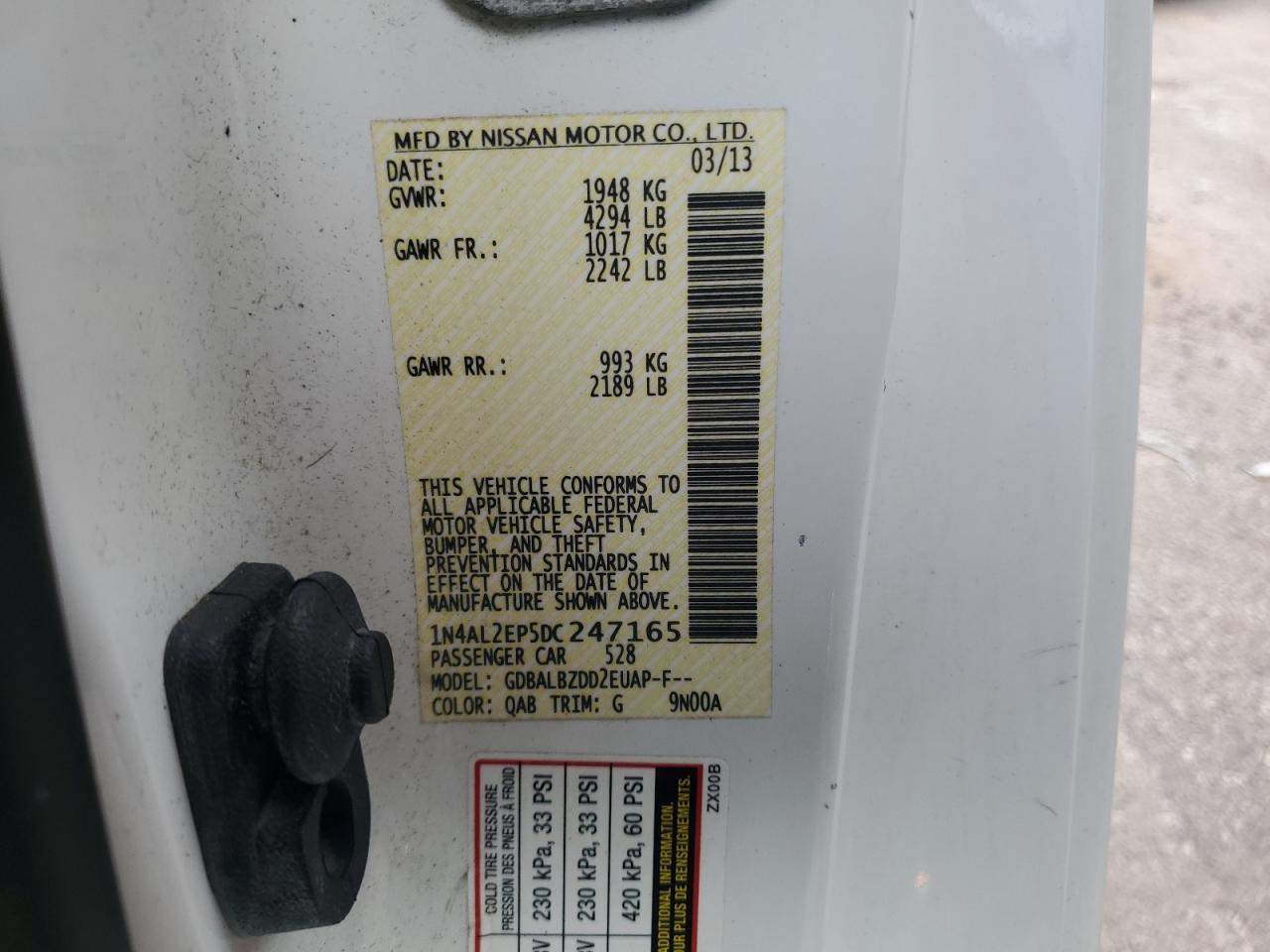 2013 NISSAN ALTIMA