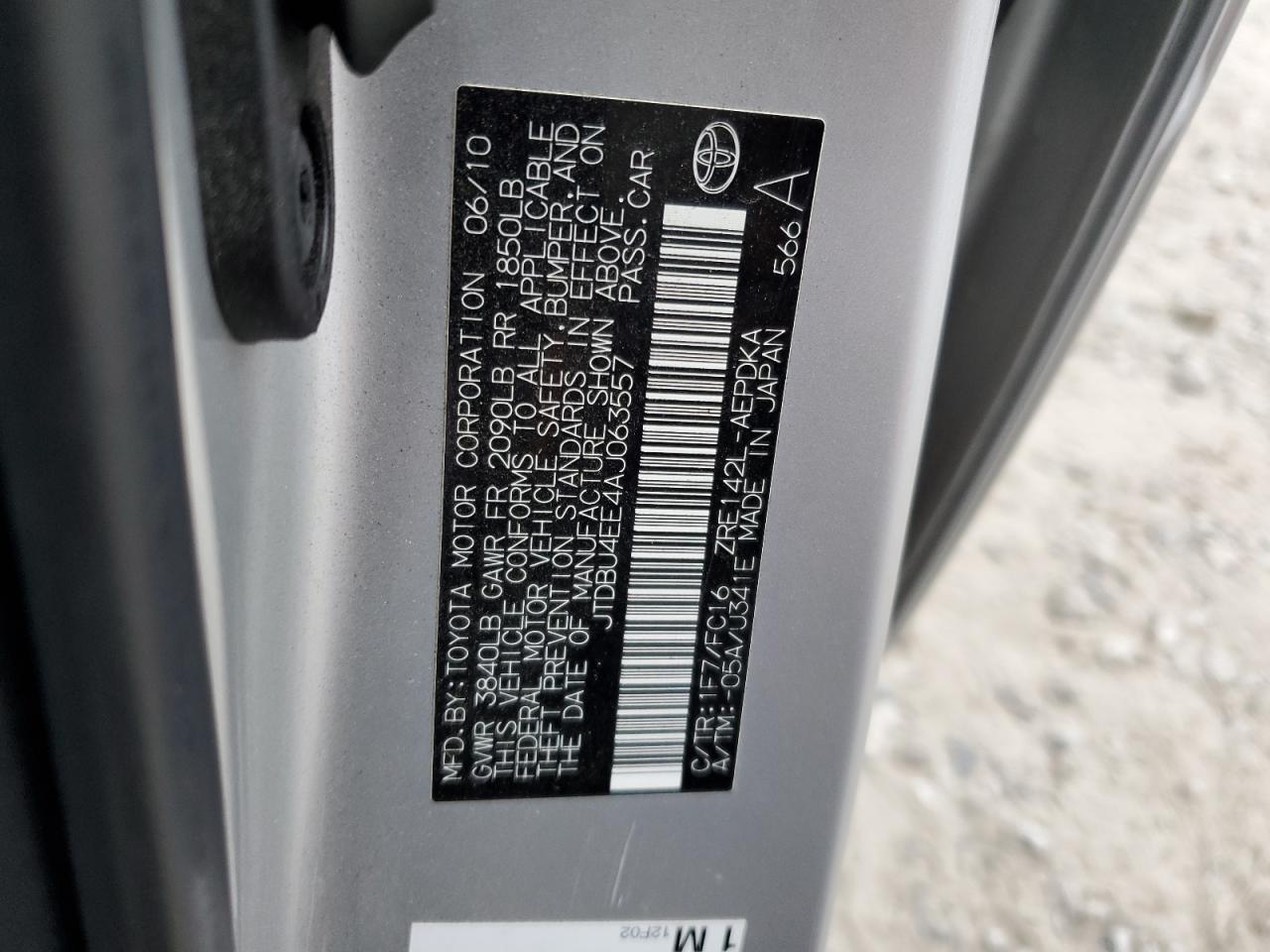 2010 TOYOTA COROLLA