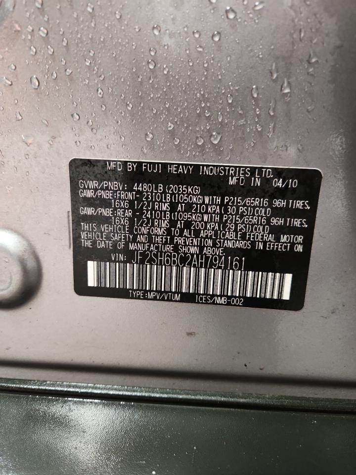 2010 SUBARU FORESTER