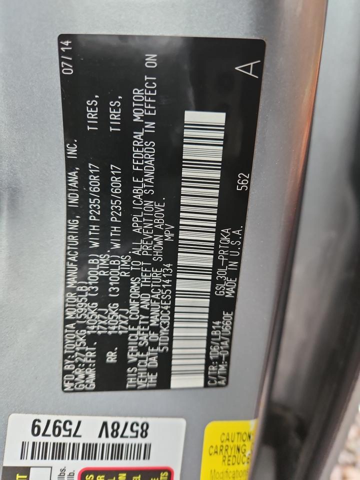 2014 TOYOTA SIENNA