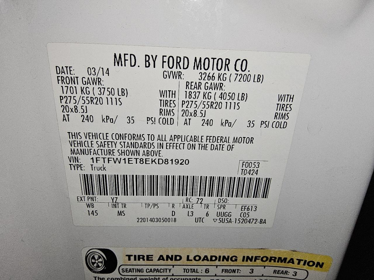 2014 FORD F-150