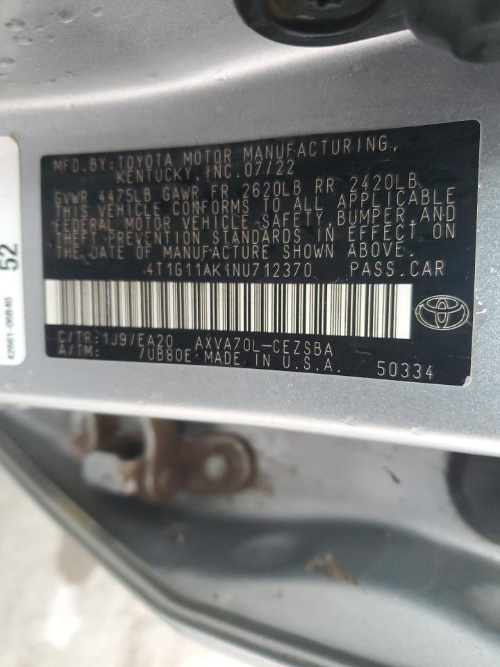 2022 TOYOTA CAMRY