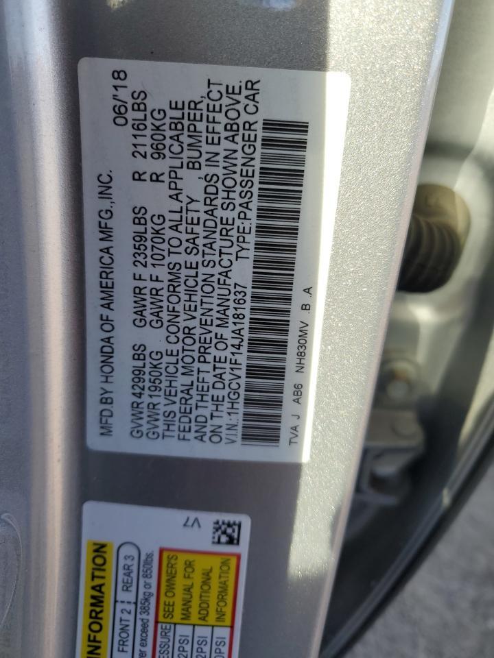 2018 HONDA ACCORD