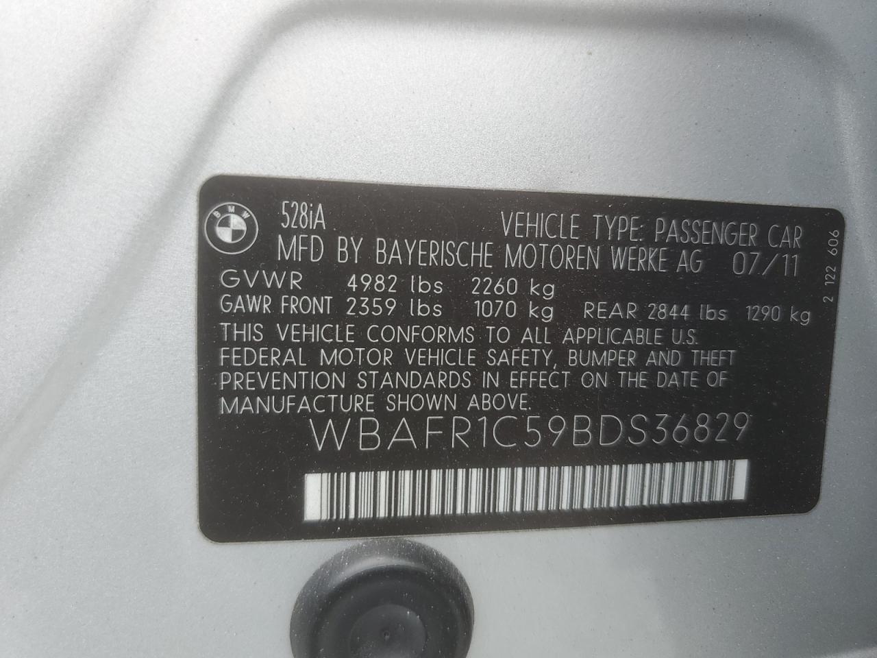 2011 BMW 5 series