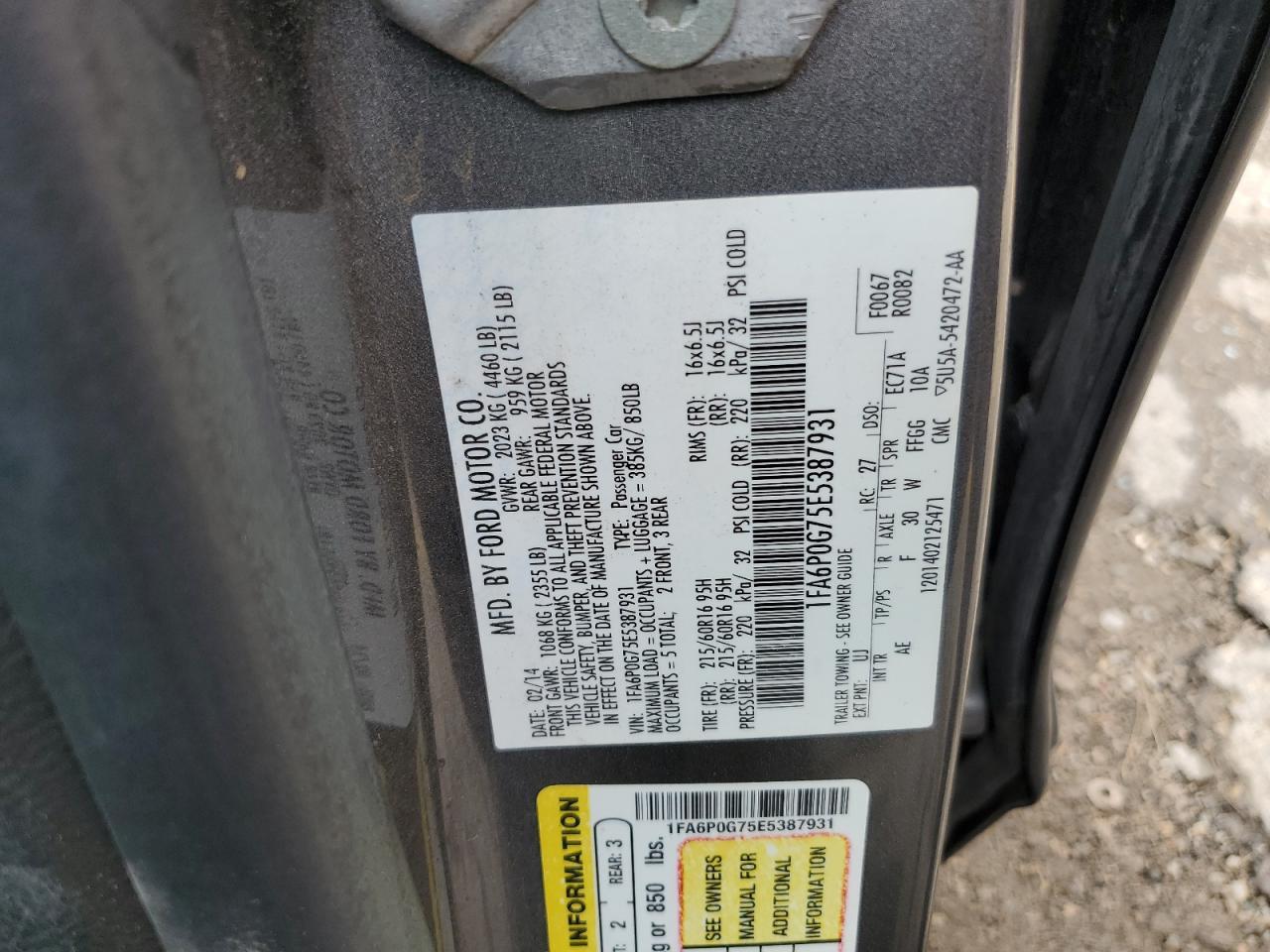 2014 FORD FUSION