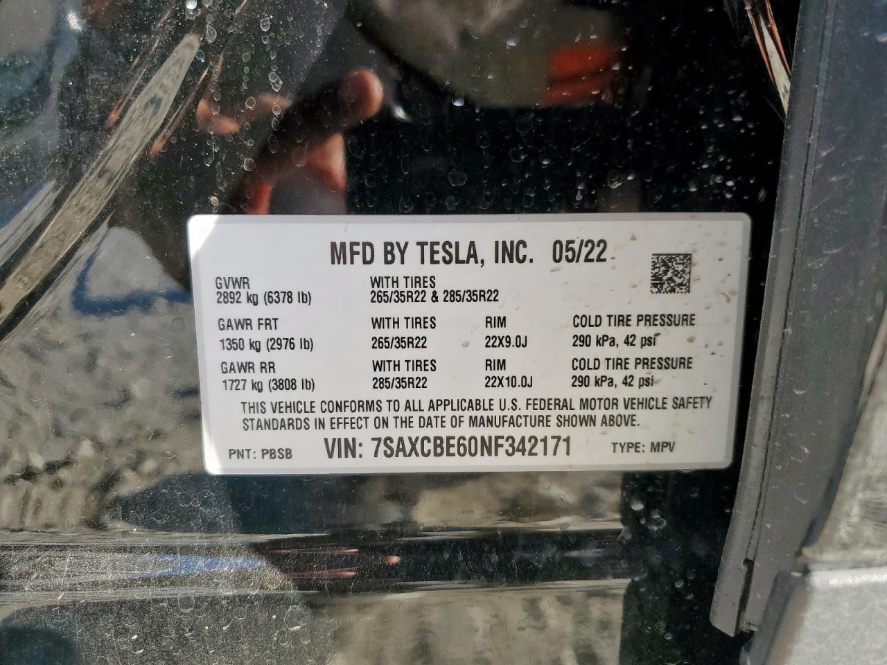 2022 TESLA MODEL X