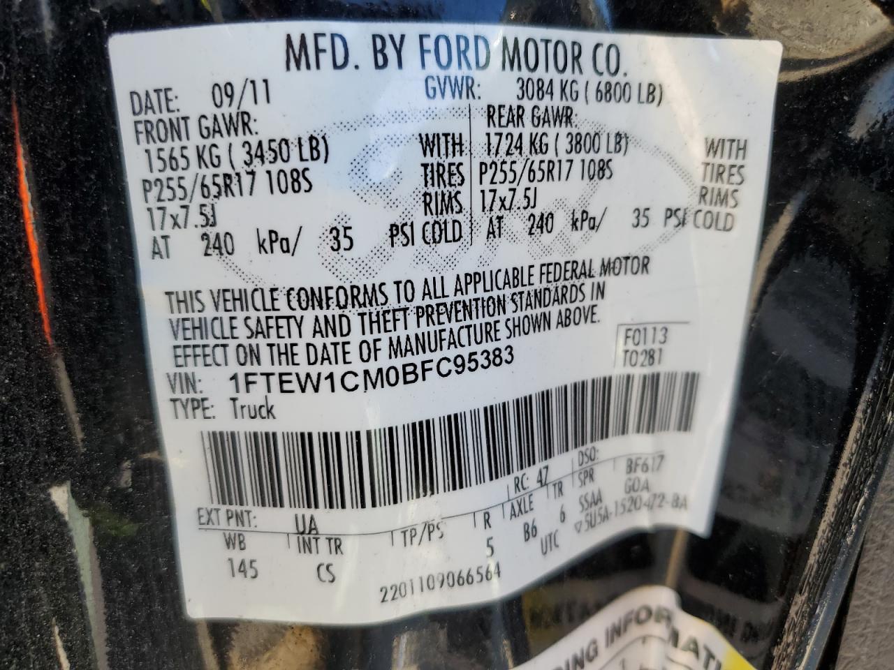 2011 FORD F-150