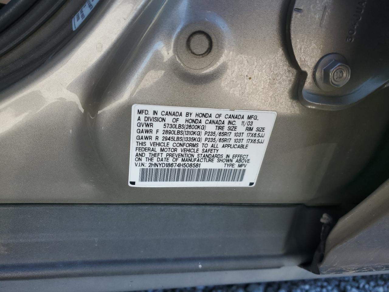2004 ACURA MDX