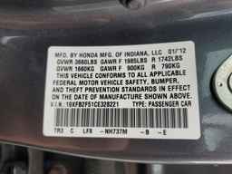 2012 HONDA CIVIC