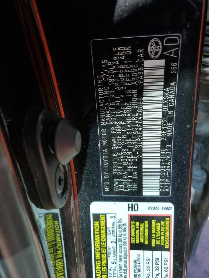 2015 TOYOTA COROLLA