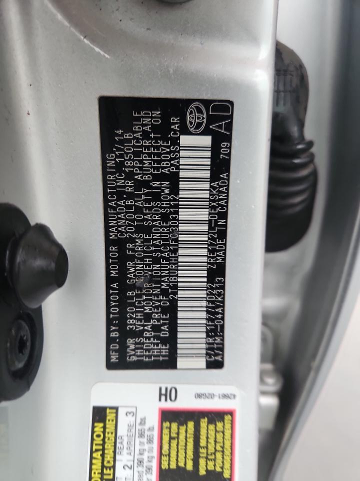 2015 TOYOTA COROLLA