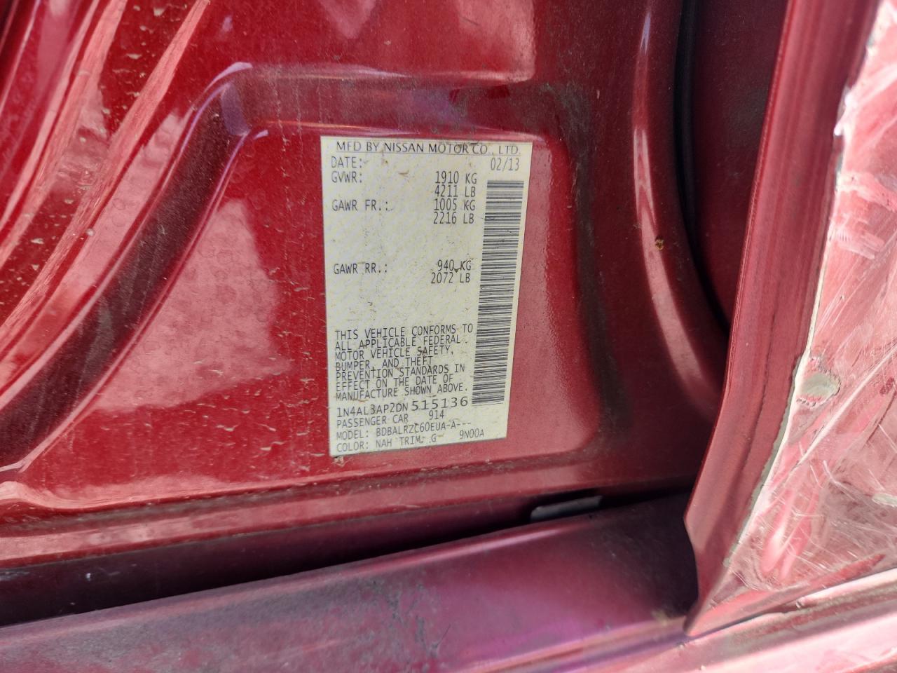 2013 NISSAN ALTIMA