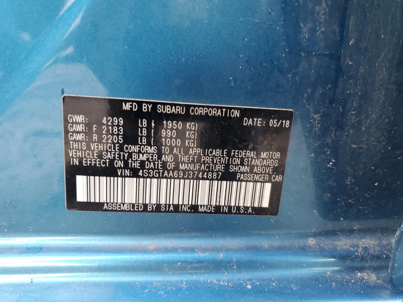 2018 SUBARU IMPREZA