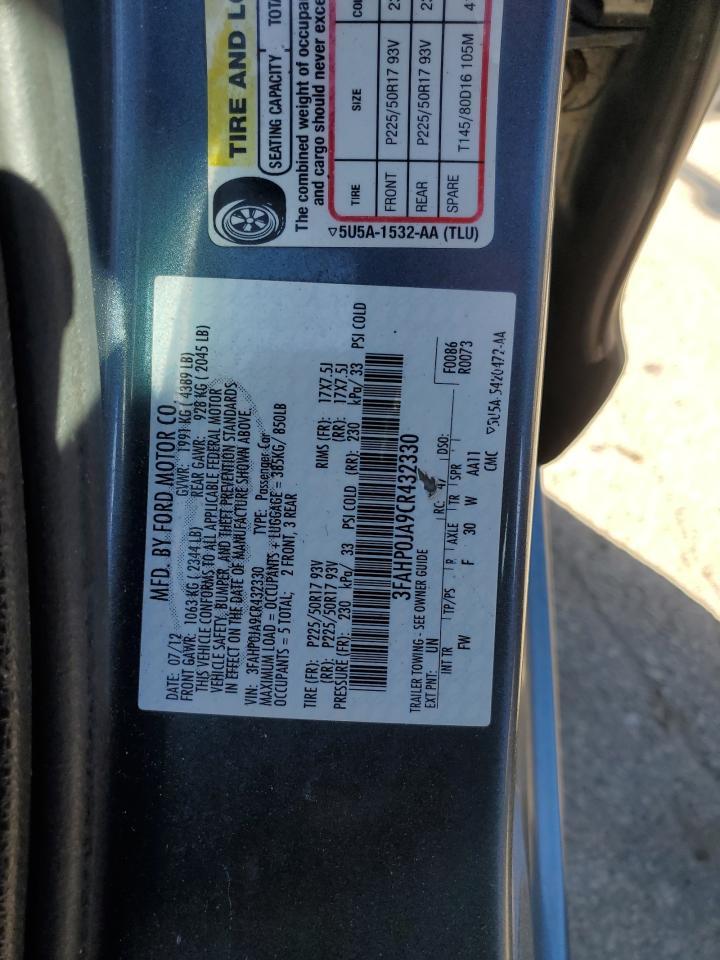 2012 FORD FUSION