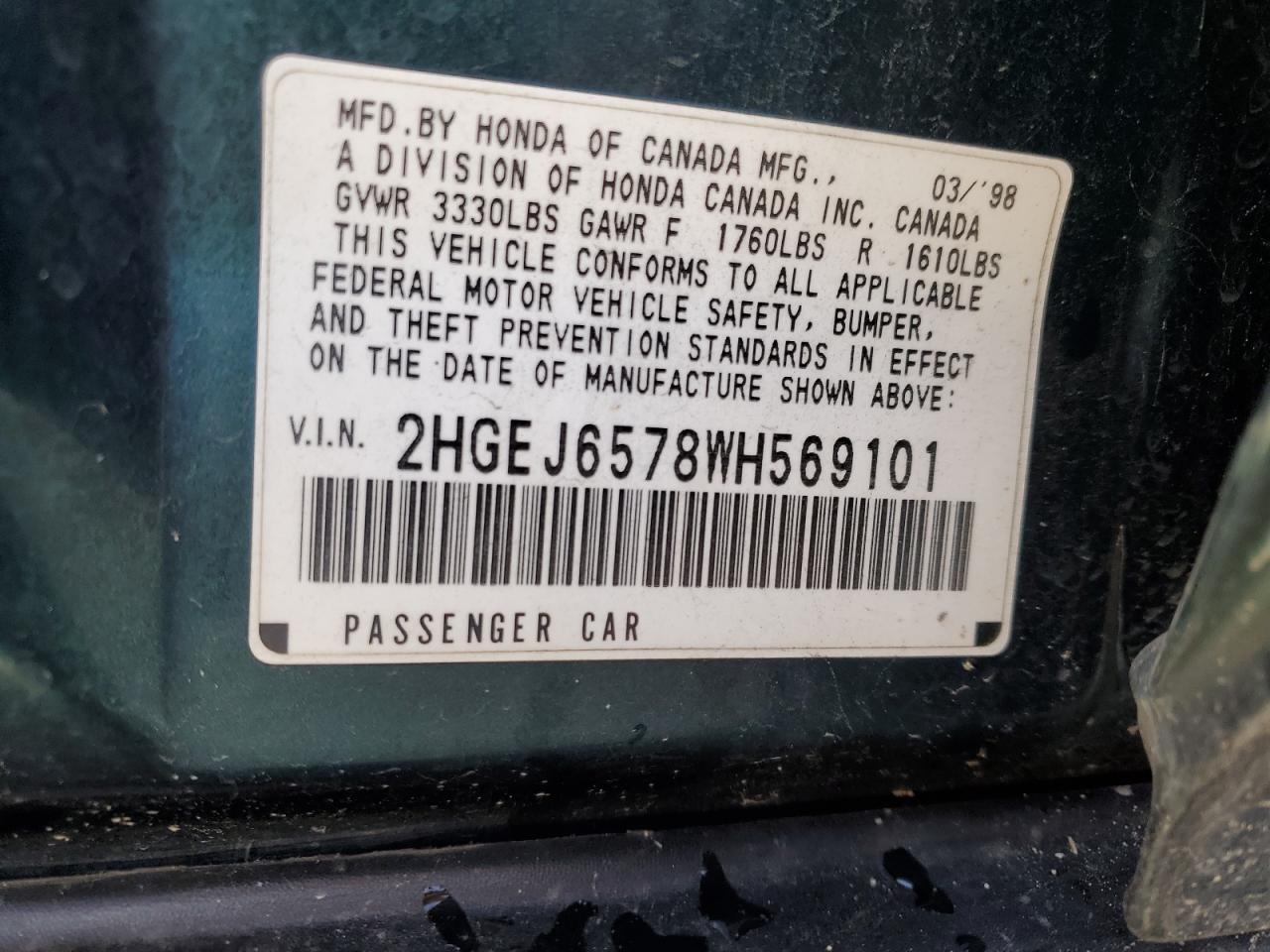 1998 HONDA CIVIC