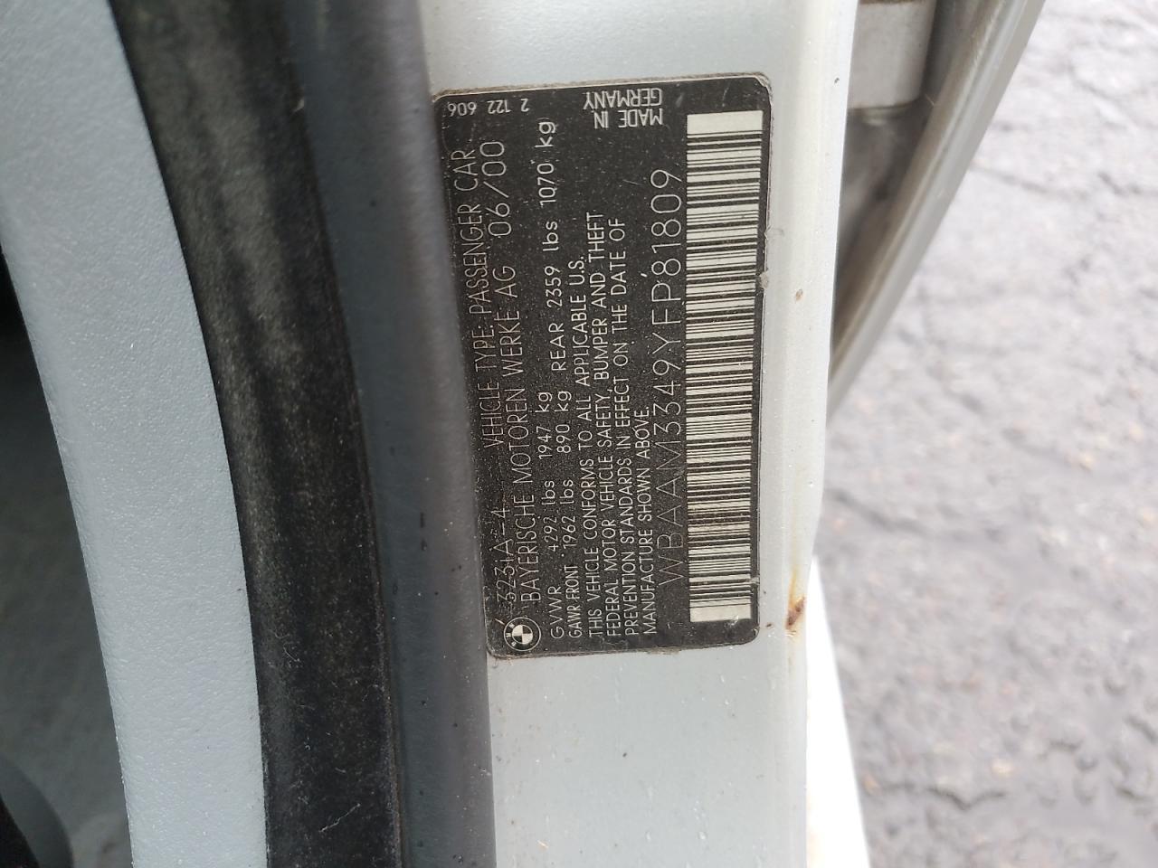 2000 BMW 3 SERIES