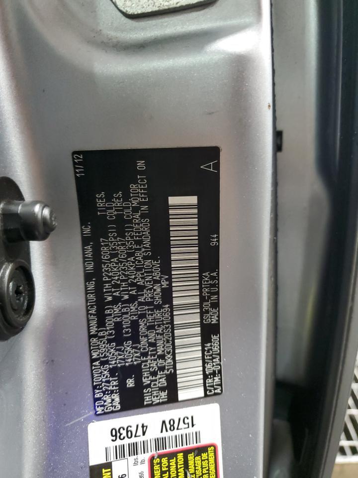 2013 TOYOTA SIENNA