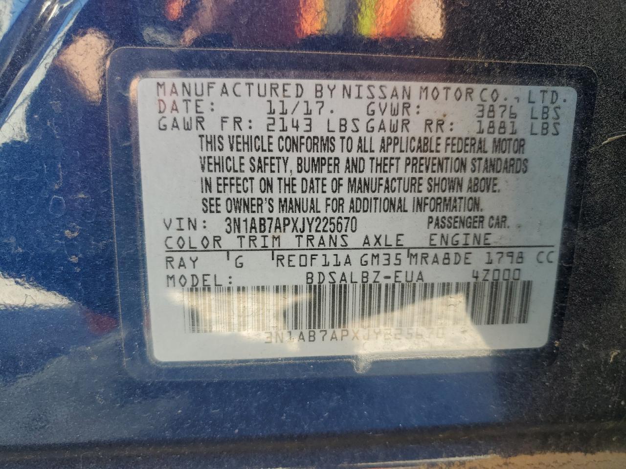 2018 NISSAN SENTRA